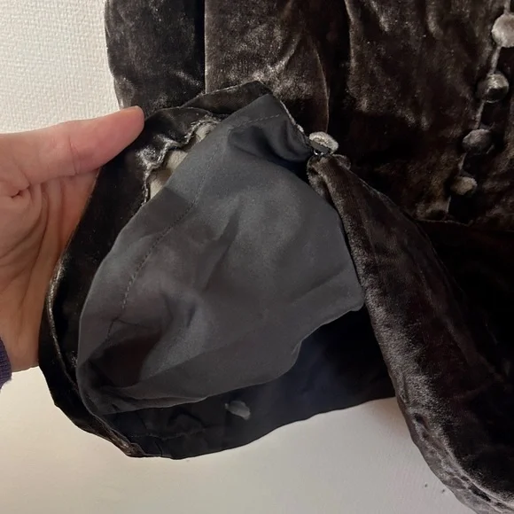 MADEWELL Velvet Button Down Cami Whimsigoth Fairy Grunge Boho Goblincore Size 00 - Picture 7 of 10